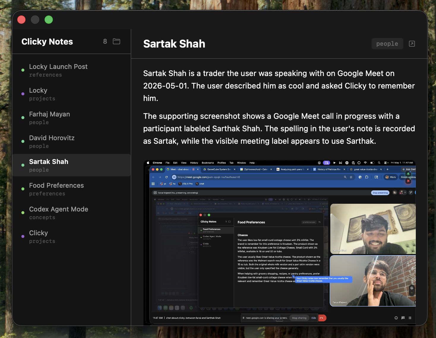 Aura notes and memory workspace